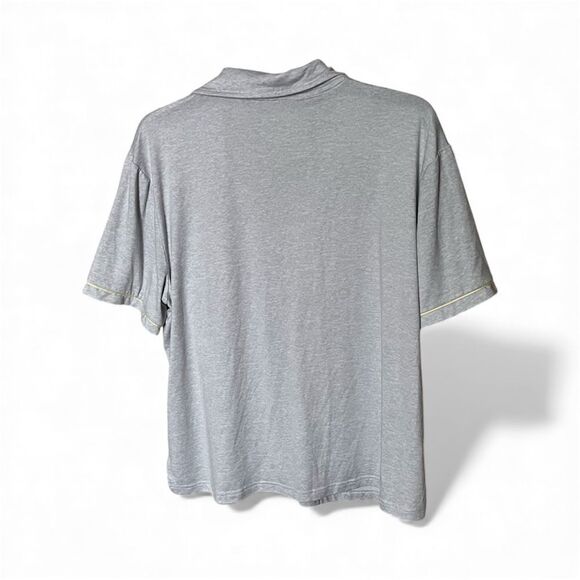 Rae Dunn Good Vibes Gray Short Sleeve Shirt and Shorts Pajama Set Size Large - Picture 3 of 13